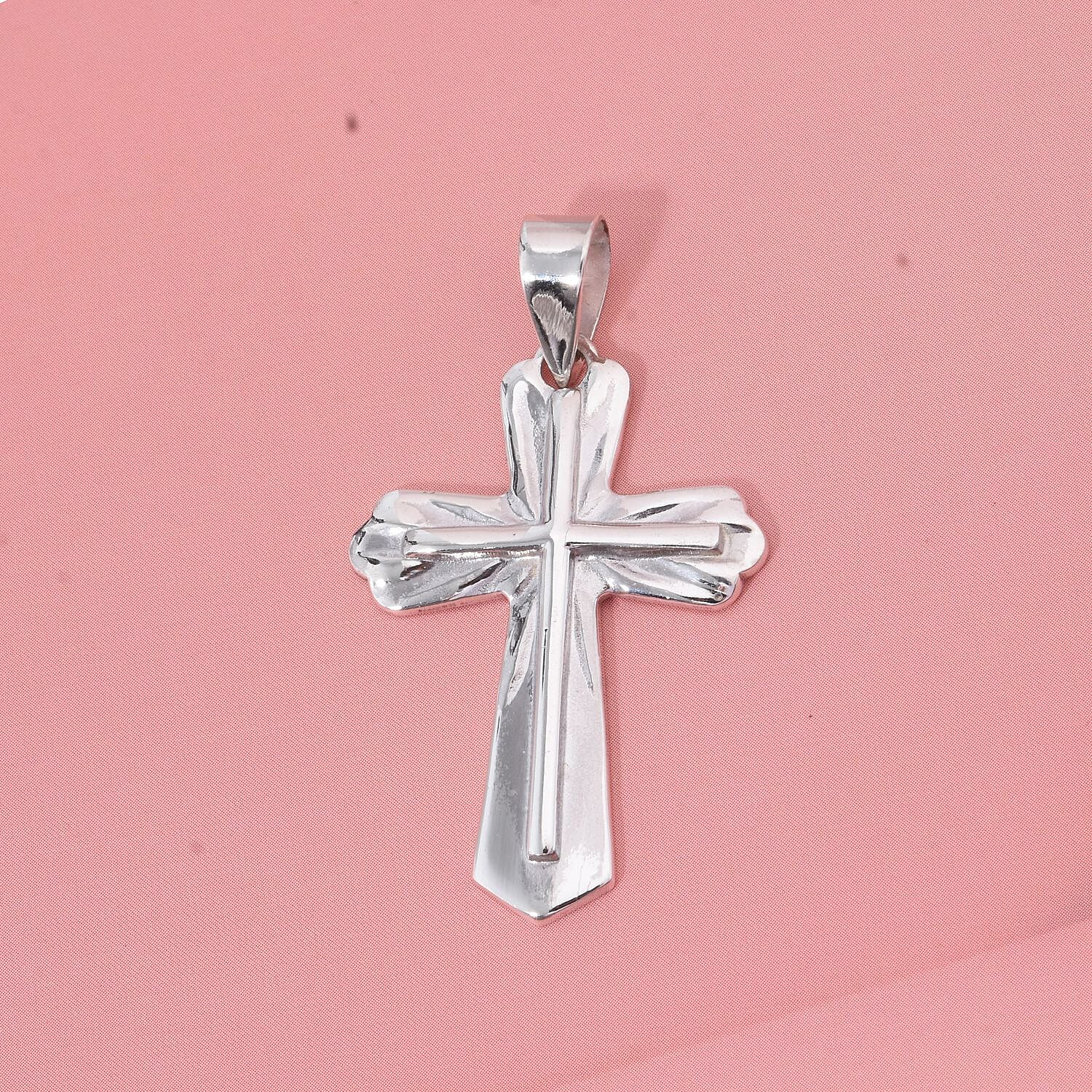 Sterling Silver Cross Pendant, Silver Wt. 4.18 Gms.