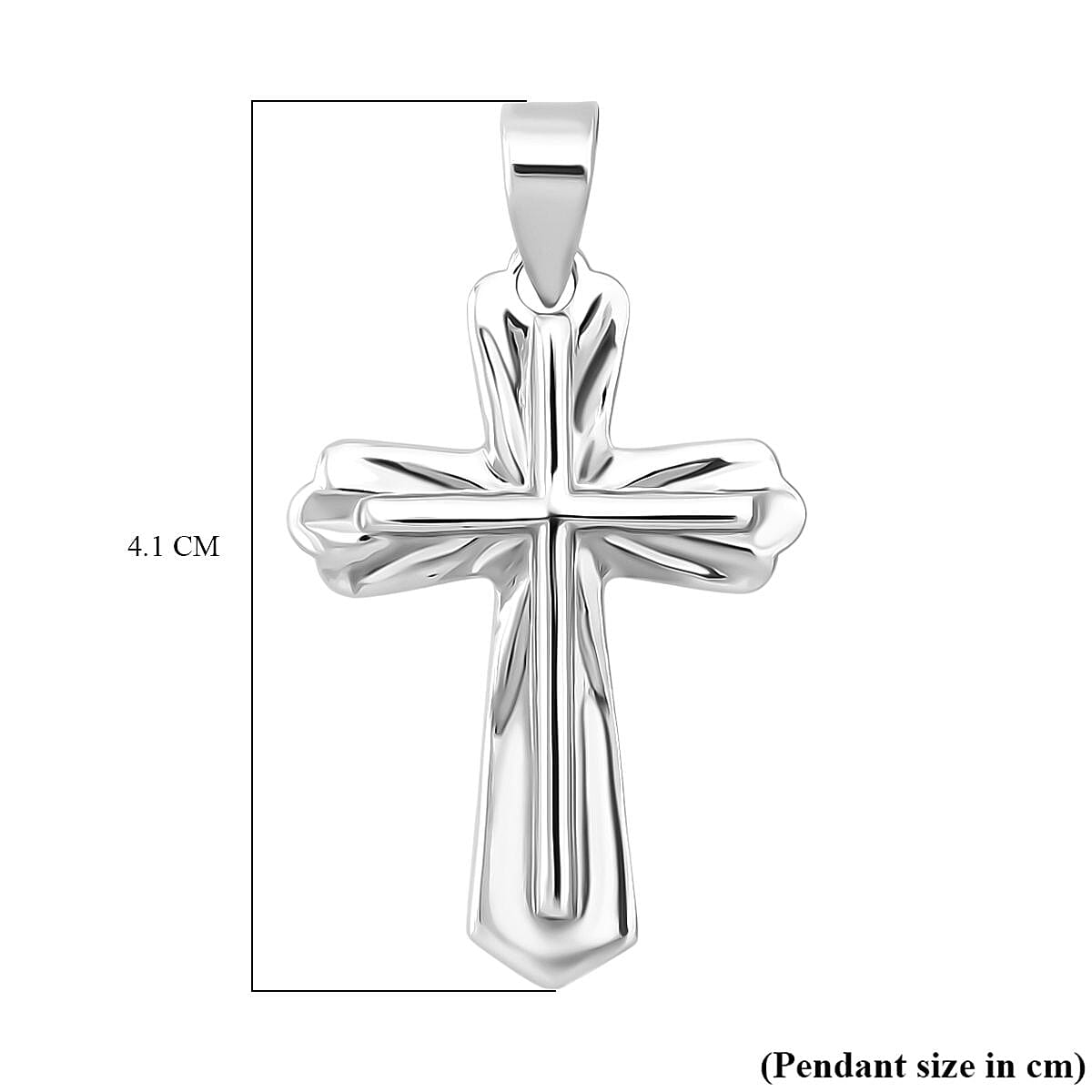Sterling Silver Cross Pendant, Silver Wt. 4.18 Gms.