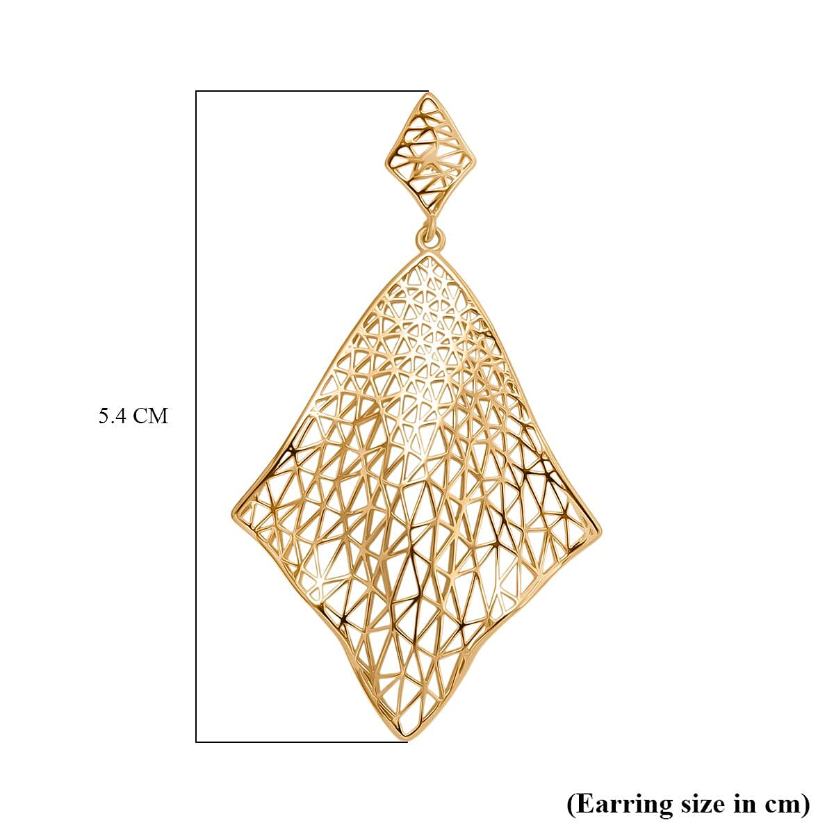 Treasure Of Siam - Sterling Silver Earrings with Push Back in Yellow Gold Plating Treasure Of Siam - Sterling Silver Earrings with Push Back in Yellow Gold Plating