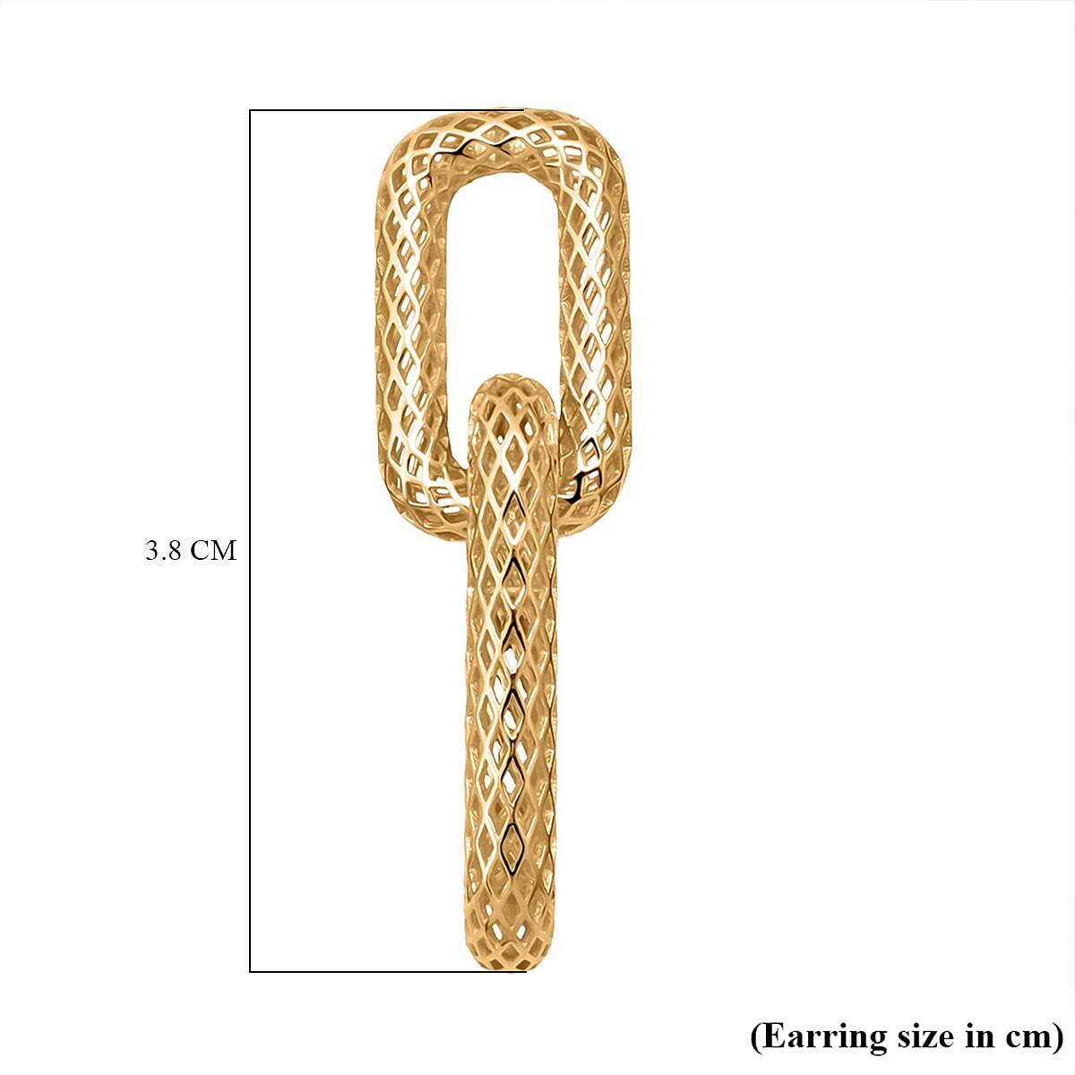 Treasure Of Siam - Sterling Silver Earrings with Push Back in Yellow Gold Plating