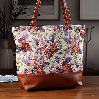https://tjcuk.sirv.com/Products/81/9/8194381/Flower-Tote-Bag-Size-35x12x36-cm-White-Multi-Multicolor_8194381_1.jpg?w=342&h=342
