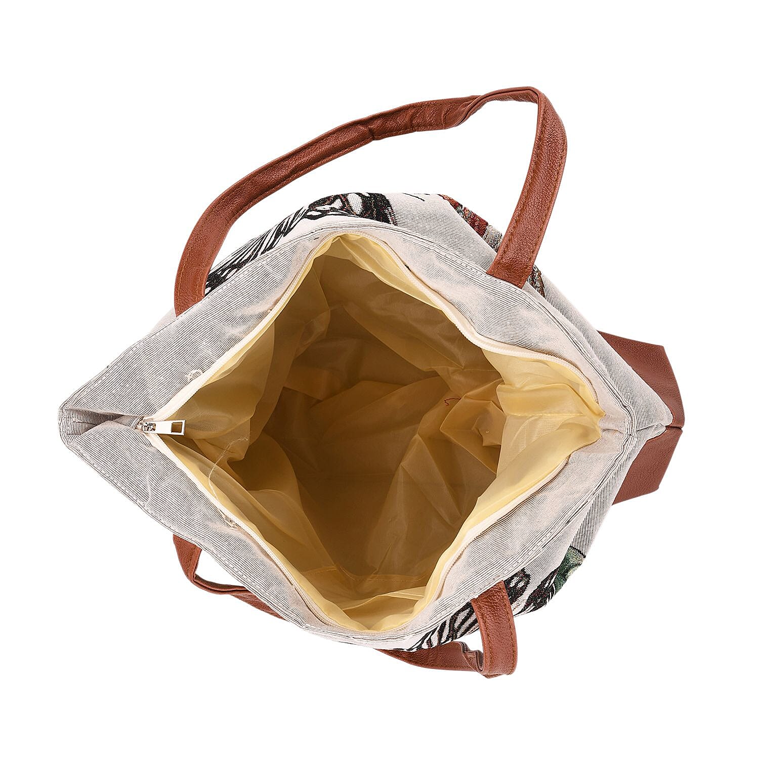 Butterfly Tote Bag (Size 35x12x36 cm) - White & White