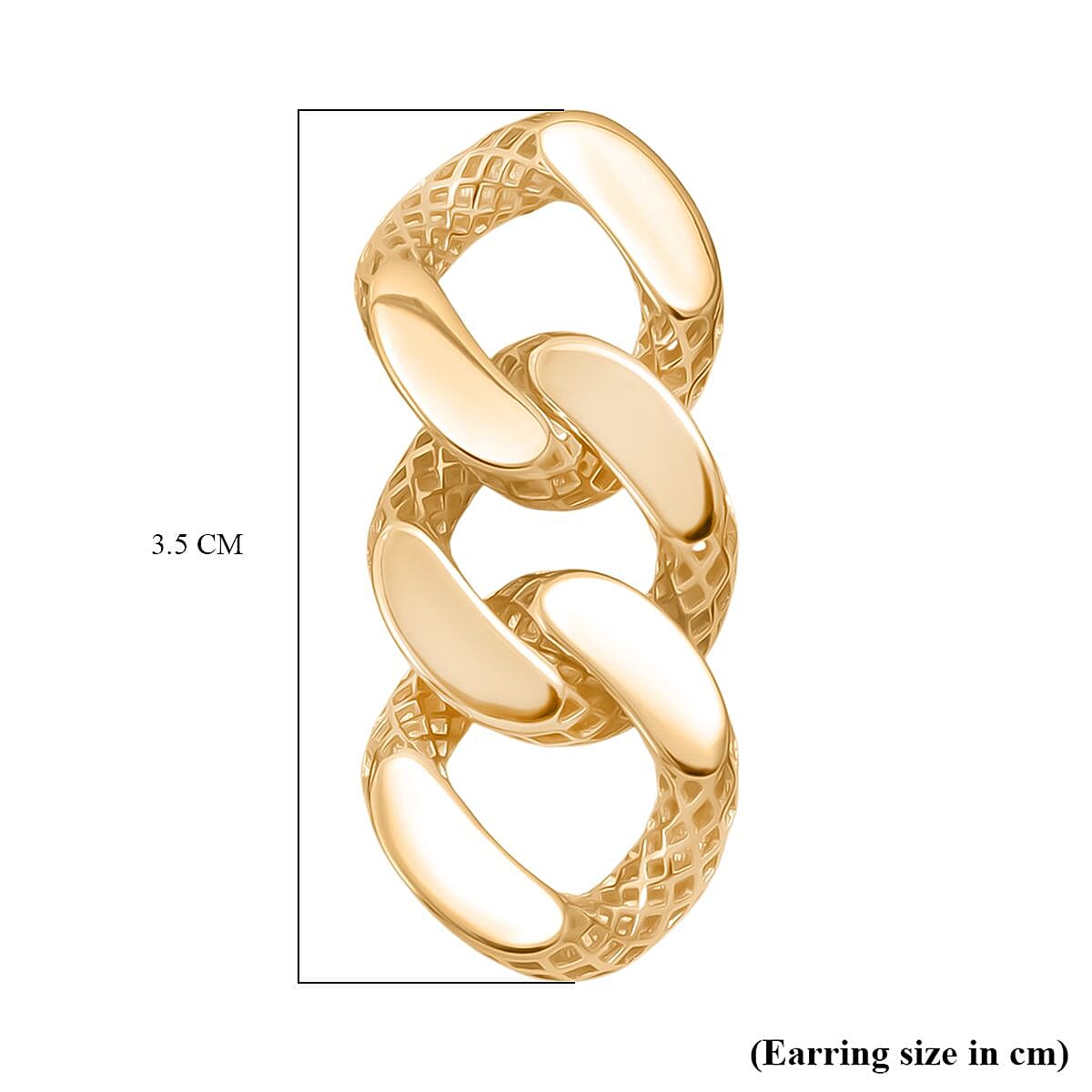 Treasure Of Siam - Sterling Silver Push Back Earring in Yellow Gold Plating