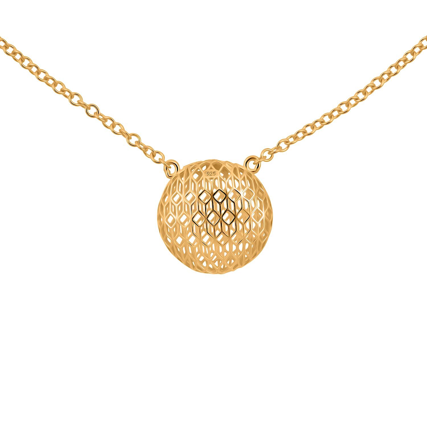 Treasure Of Siam - Sterling Silver Necklace (Size - 18-1 Ext) in Yellow Gold Plating Treasure Of Siam - Sterling Silver Necklace (Size - 18-1 Ext) in Yellow Gold Plating