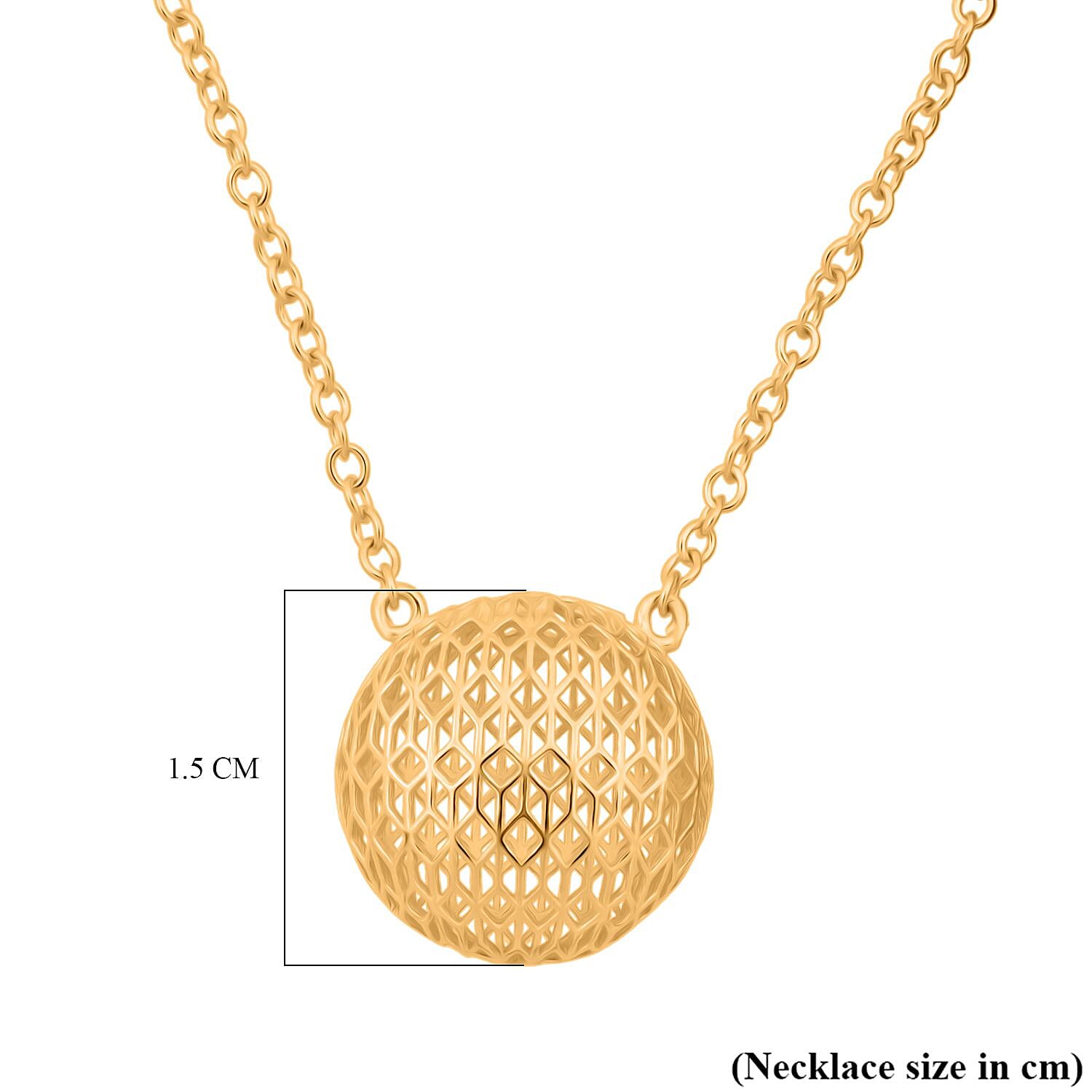 Treasure Of Siam - Sterling Silver Necklace (Size - 18-1 Ext) in Yellow Gold Plating Treasure Of Siam - Sterling Silver Necklace (Size - 18-1 Ext) in Yellow Gold Plating
