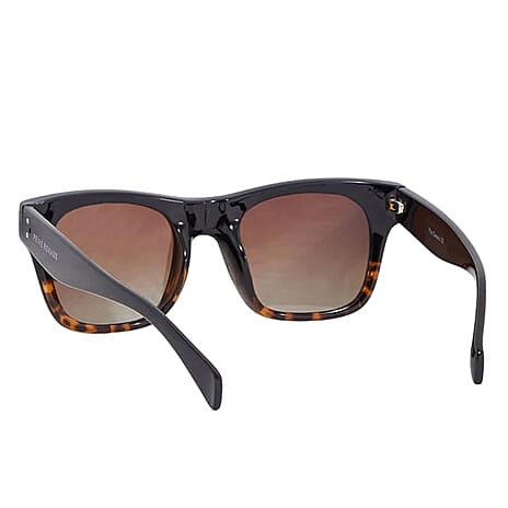 PRIVE REVAUX The Classic - Polarized Two-Tone Square Sunglasses with Brown Gradient Lenses