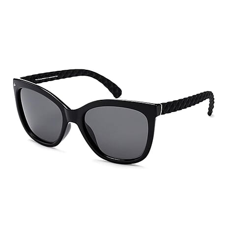 PRIVE REVAUX The Conquistador Black Polarized Designer Sunglasses
