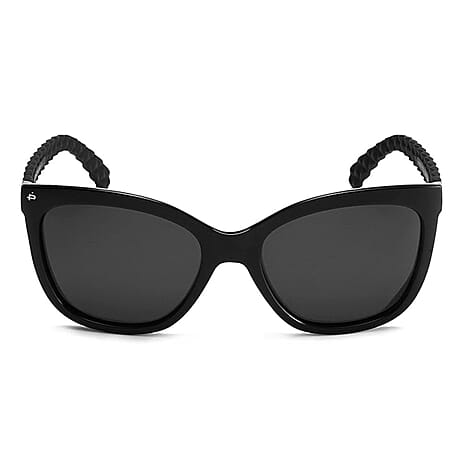 PRIVE REVAUX The Conquistador Black Polarized Designer Sunglasses