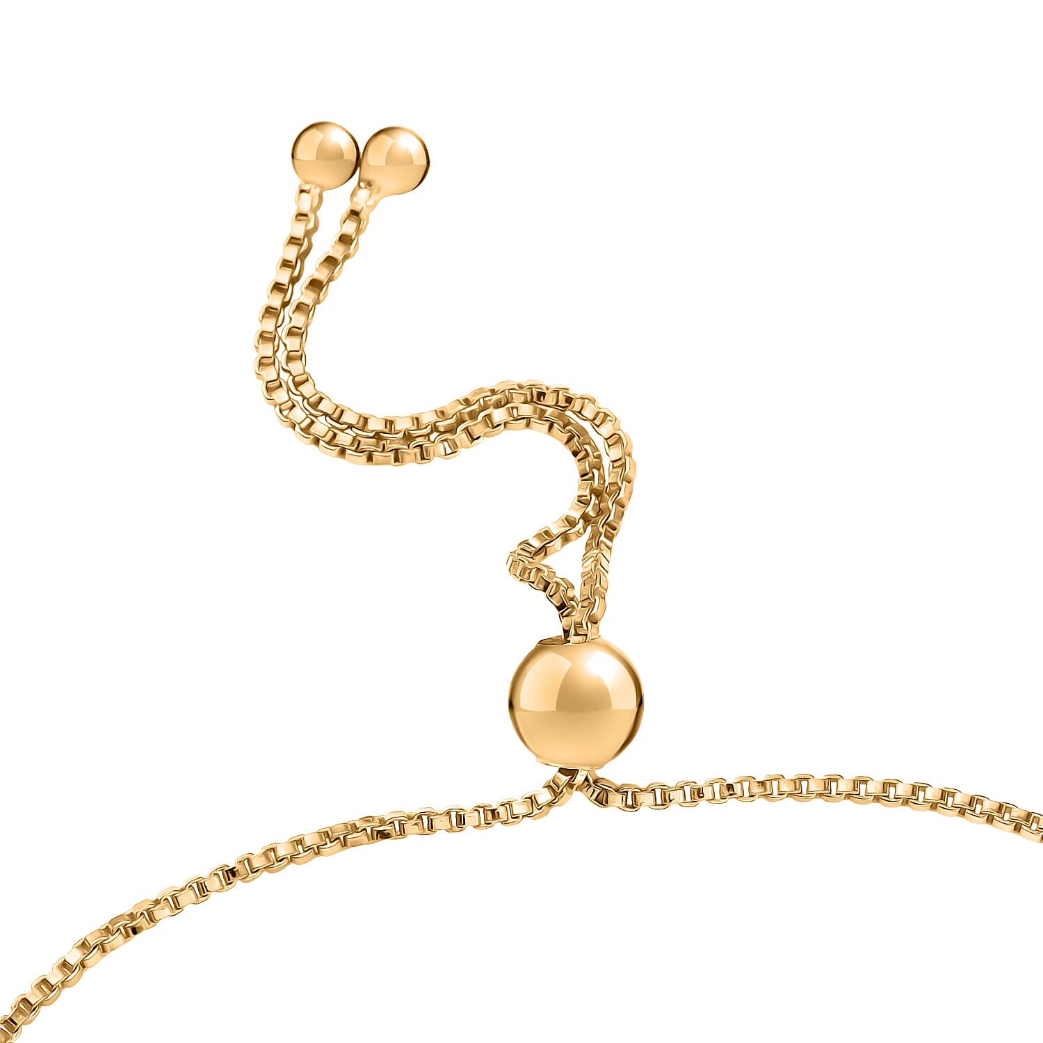 Designer Closeout Deal - Gold Overlay Sterling Silver Fancy Mariner Bracelet (Adjustable Upto Size - 10.5)