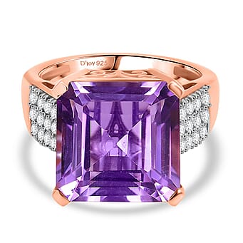 https://tjcuk.sirv.com/Products/81/9/8194689/Rose-De-France-Amethyst-White-Zircon-Ring-in-14K-Rose-Gold-Plated-Ster_8194689.jpg?w=342&h=342