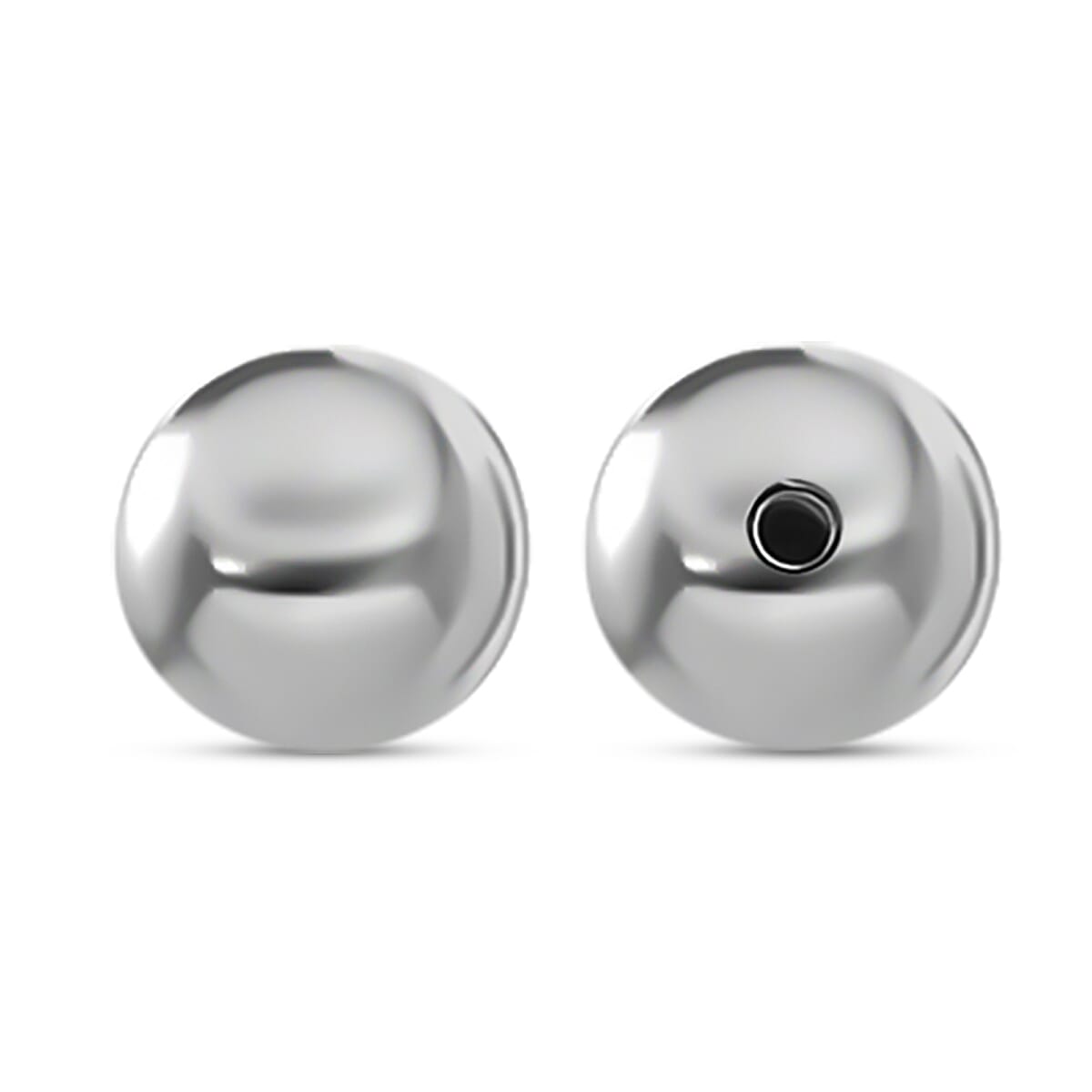 Rhodium Overlay Sterling Silver Ball