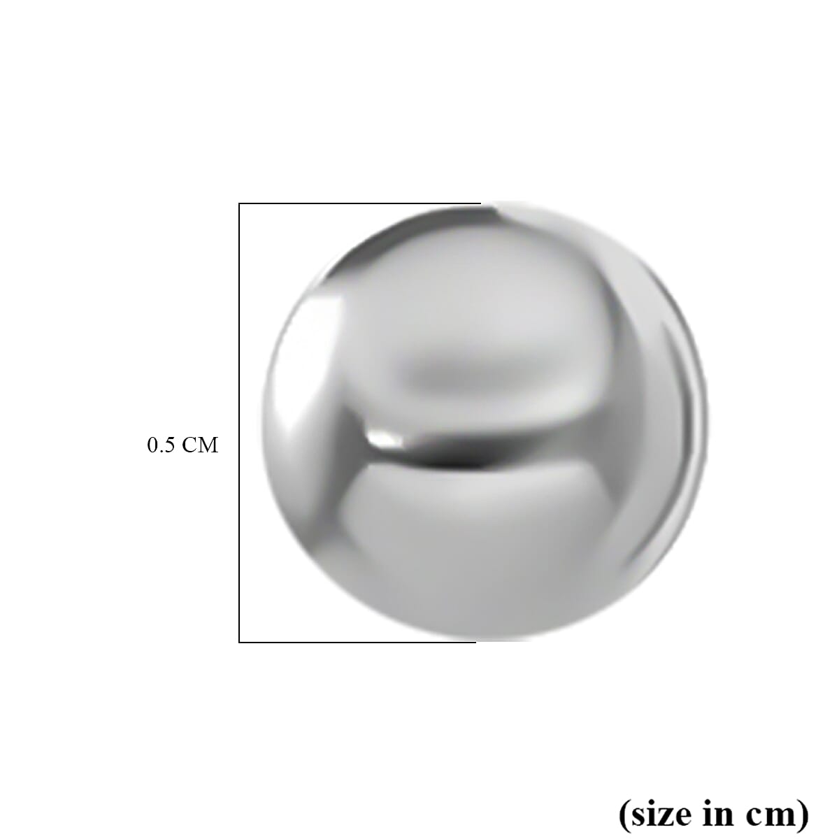 Rhodium Overlay Sterling Silver Ball