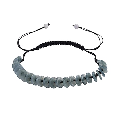 Olmec Natural Jadeite Cord Bracelet (Size 6.5 to 9.5) 27.50 Ct.