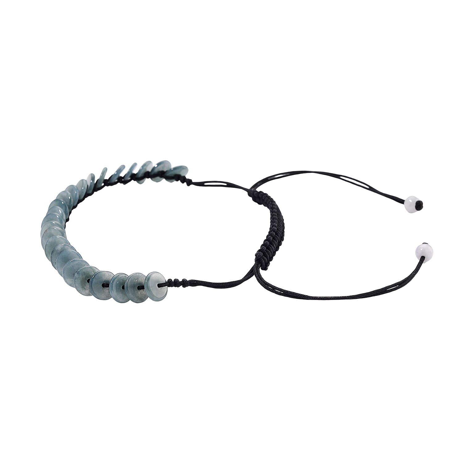 Olmec Natural Jadeite Cord Bracelet (Size 6.5 to 9.5) 27.50 Ct.