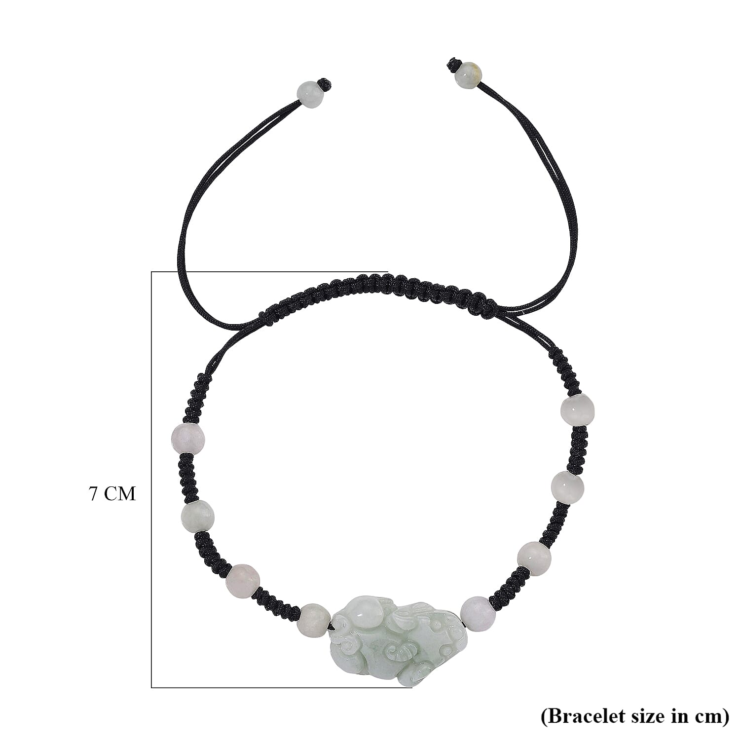 Super Rare-Natural Type A Jade Carved Pixiu Adjustable Bracelet(Size 6.5 to 9.5) Super Rare-Natural Type A Jade Carved Pixiu Adjustable Bracelet(Size 6.5 to 9.5)
