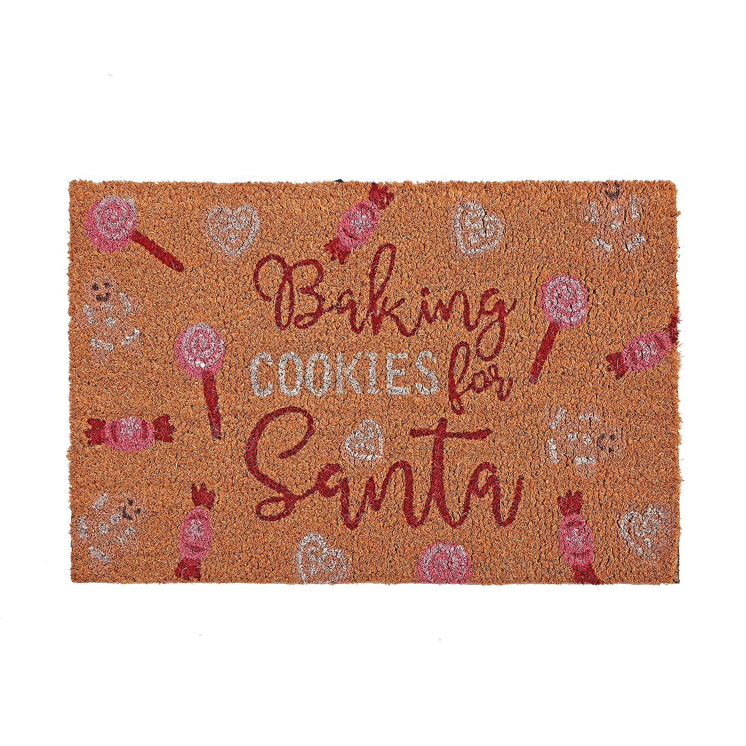 Baking Cookies for Santa Bleached Prints Coir Doormat (60 x 40 cm)