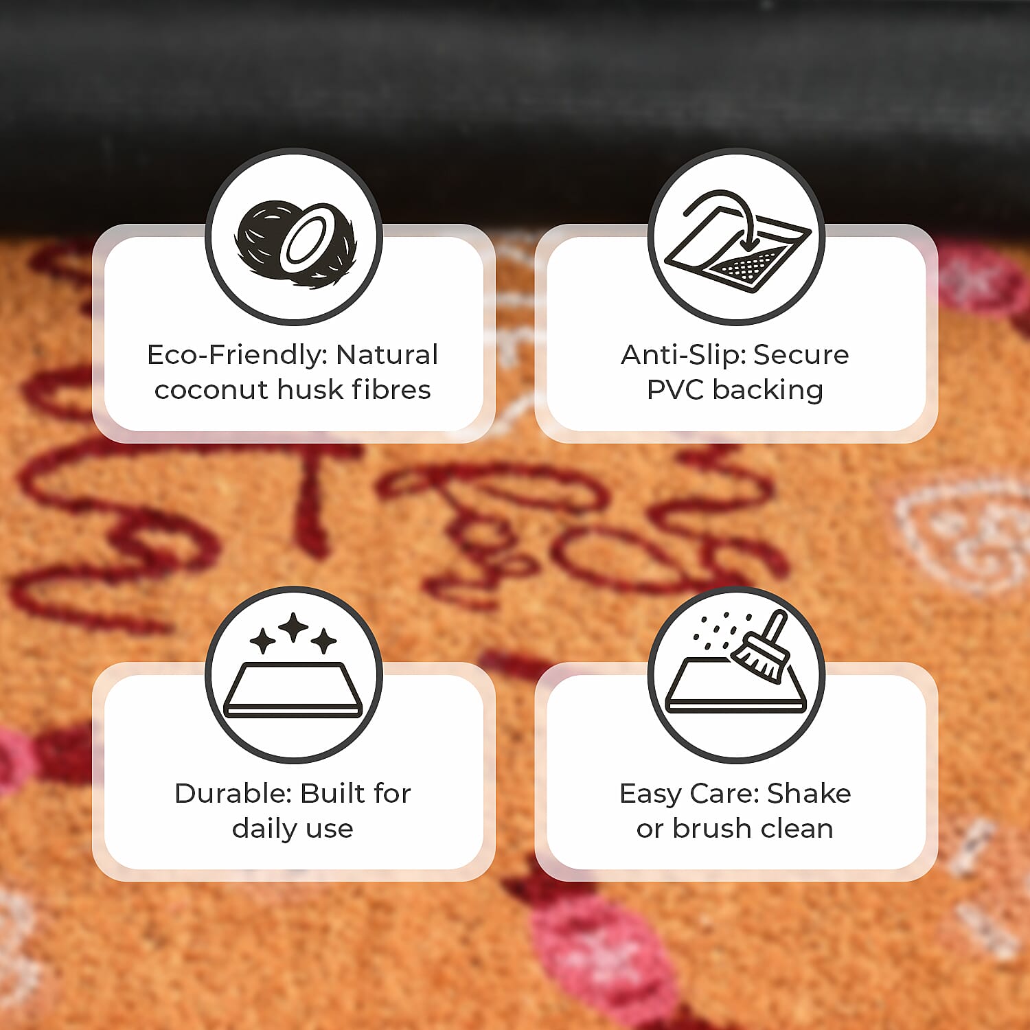 Baking Cookies for Santa Bleached Prints Coir Doormat (60 x 40 cm)