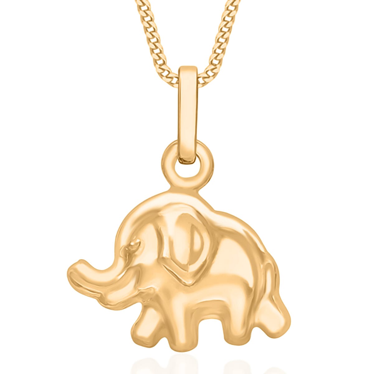 Hatton Garden Closeout Deal - 9K Yellow Gold Elephant Pendant