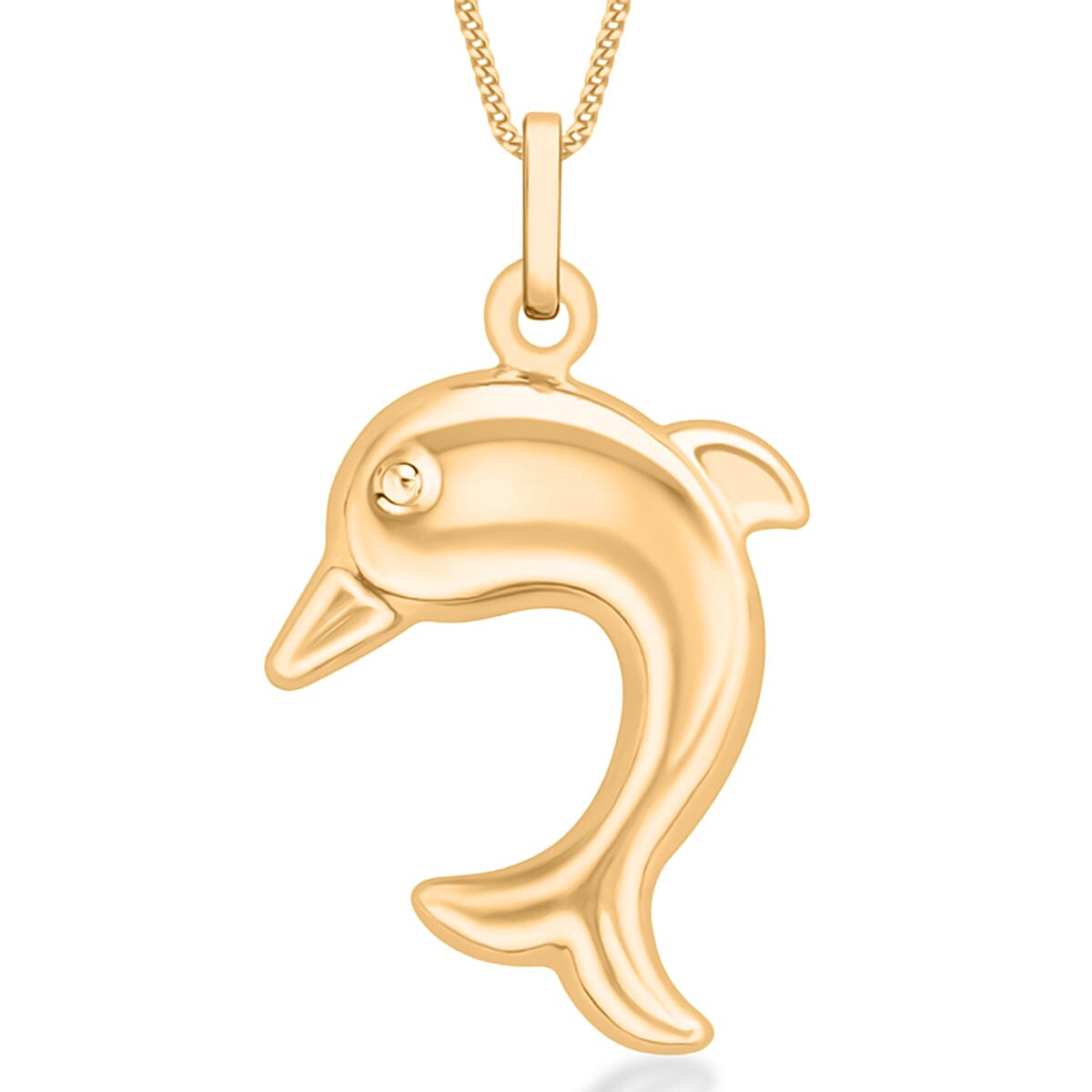Hatton Garden Closeout Deal - 9K Yellow Gold Dolphin Pendant