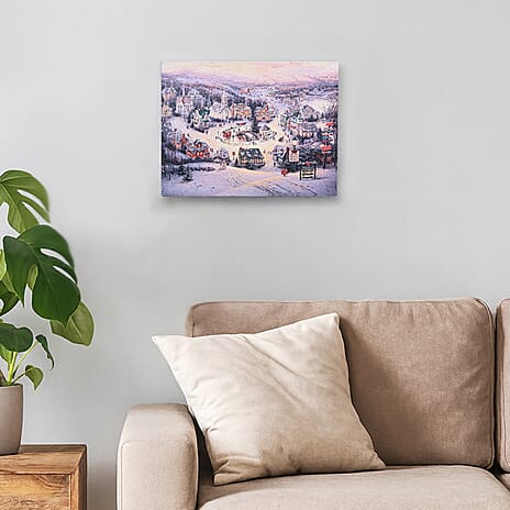 Christmas Idyllic LED Lit Scene (30 x 40cm) - Village