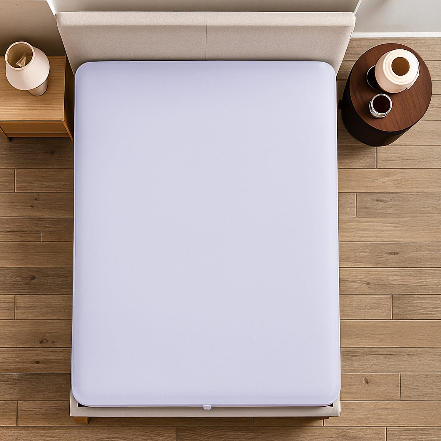 Homesmart Anti-Bacterial Waterproof Mattress Protector (135x30 cm) - White