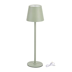MEGA DEAL - LIVMORE Rechargable Table Lamp With Warm, Natural & Cool Lights (1200mAh Battery) - Green