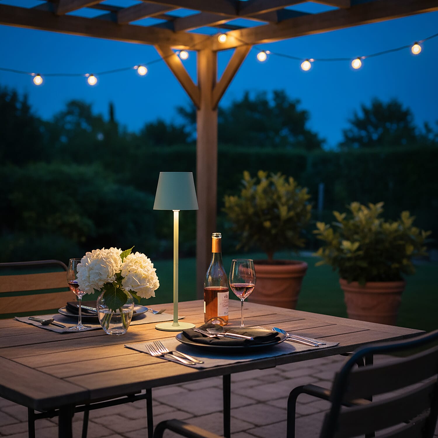 MEGA DEAL - LIVMORE Rechargable Table Lamp With Warm, Natural & Cool Lights (1200mAh Battery) - Green