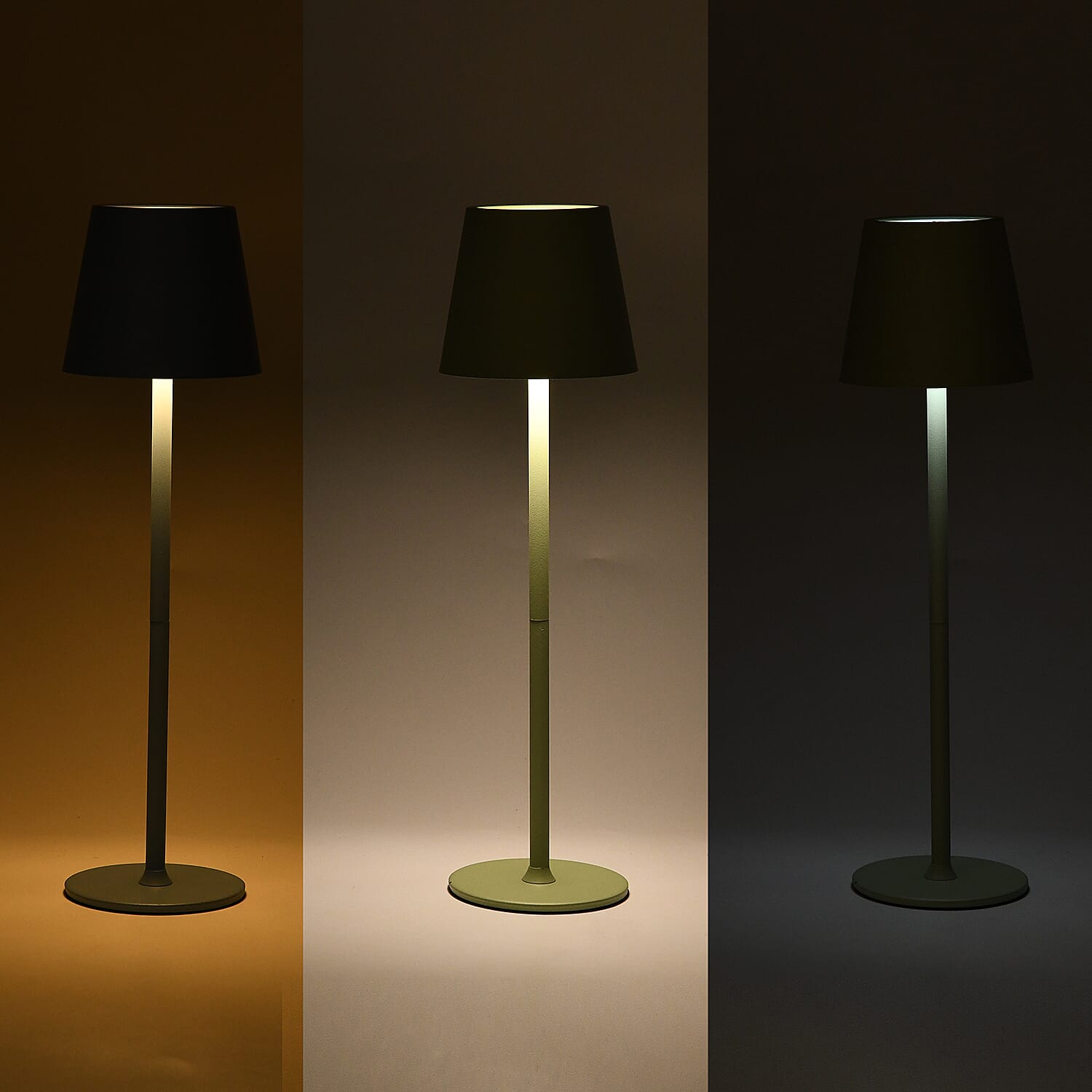 MEGA DEAL - LIVMORE Rechargable Table Lamp With Warm, Natural & Cool Lights (1200mAh Battery) - Green