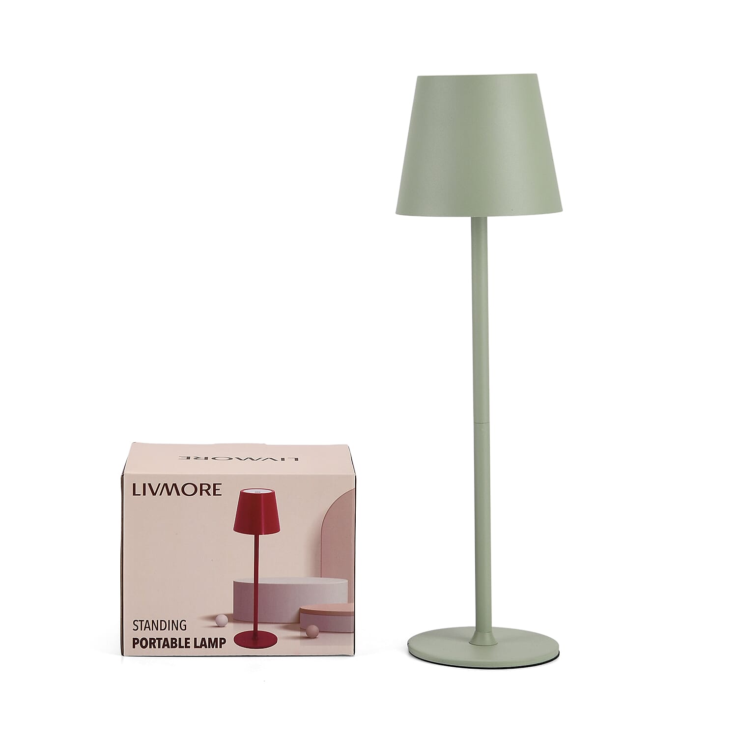 MEGA DEAL - LIVMORE Rechargable Table Lamp With Warm, Natural & Cool Lights (1200mAh Battery) - Green