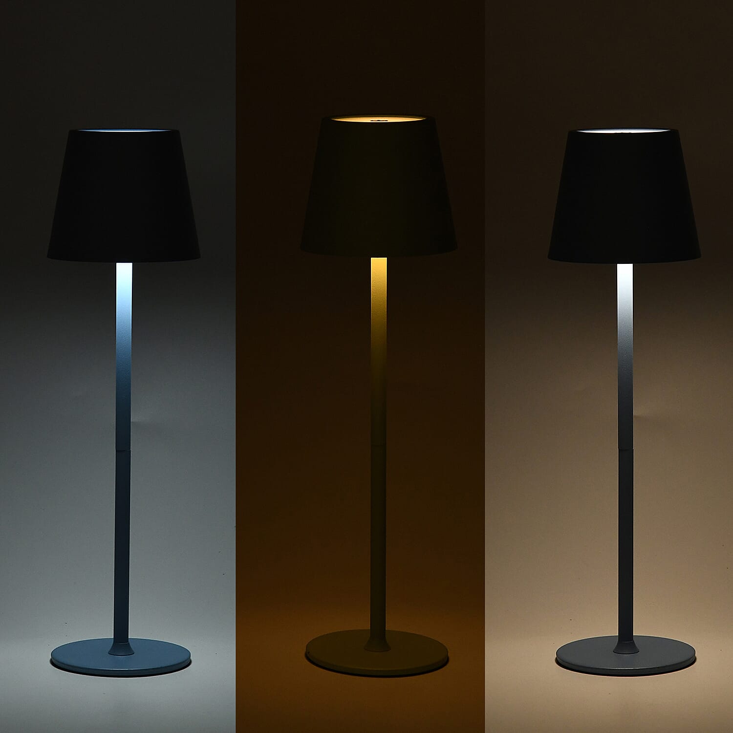 MEGA DEAL - LIVMORE Rechargable Table Lamp With Warm, Natural & Cool Lights (1200mAh Battery) - Blue