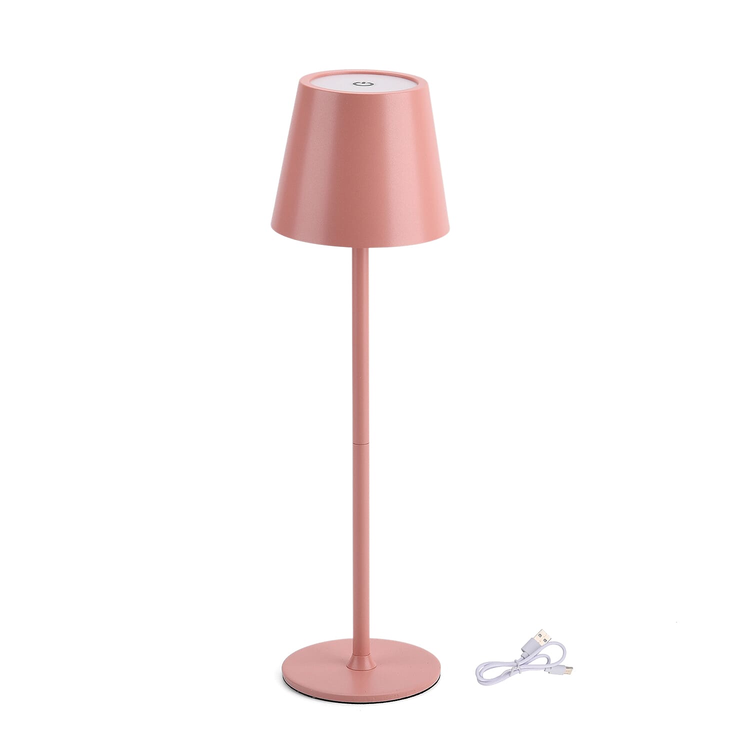 MEGA DEAL - LIVMORE Rechargable Table Lamp With Warm, Natural & Cool Lights (1200mAh Battery) - Pink