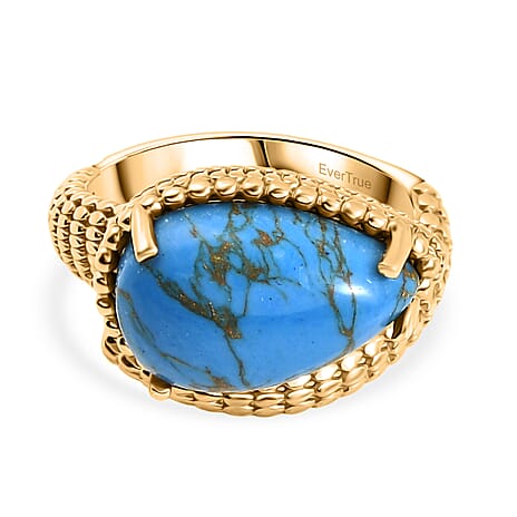 Tucson Find - Blue Turquoise Solitaire Ring 5.53 Ct.