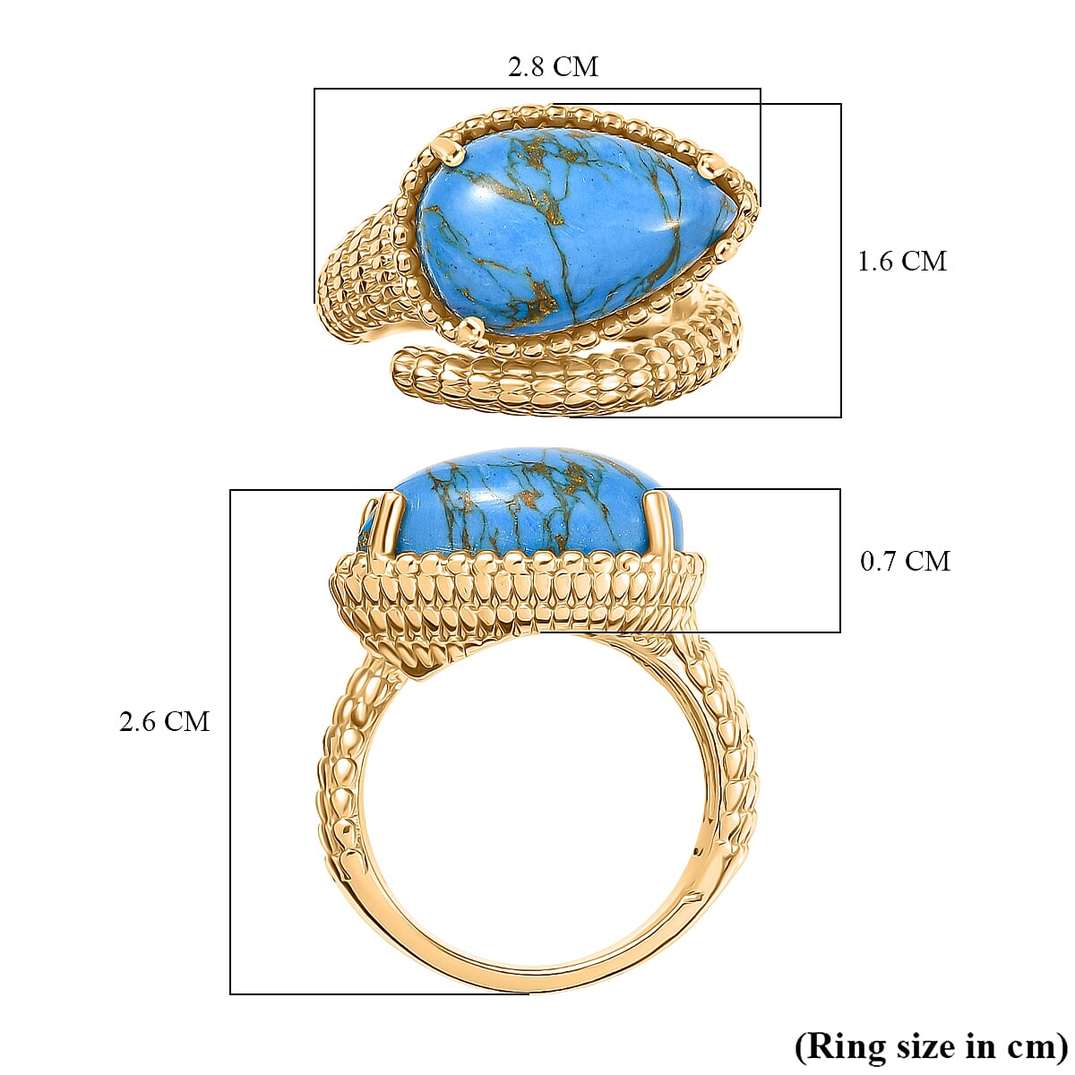 Tucson Find - Blue Turquoise Solitaire Ring 5.53 Ct. Tucson Find - Blue Turquoise Solitaire Ring 5.53 Ct.