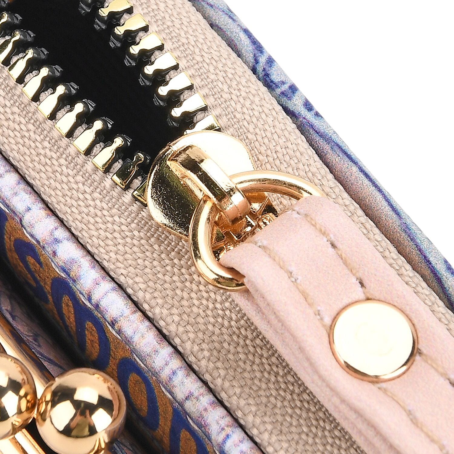 Statue of the Goddess Print RFID Wallet - Beige & Yellow