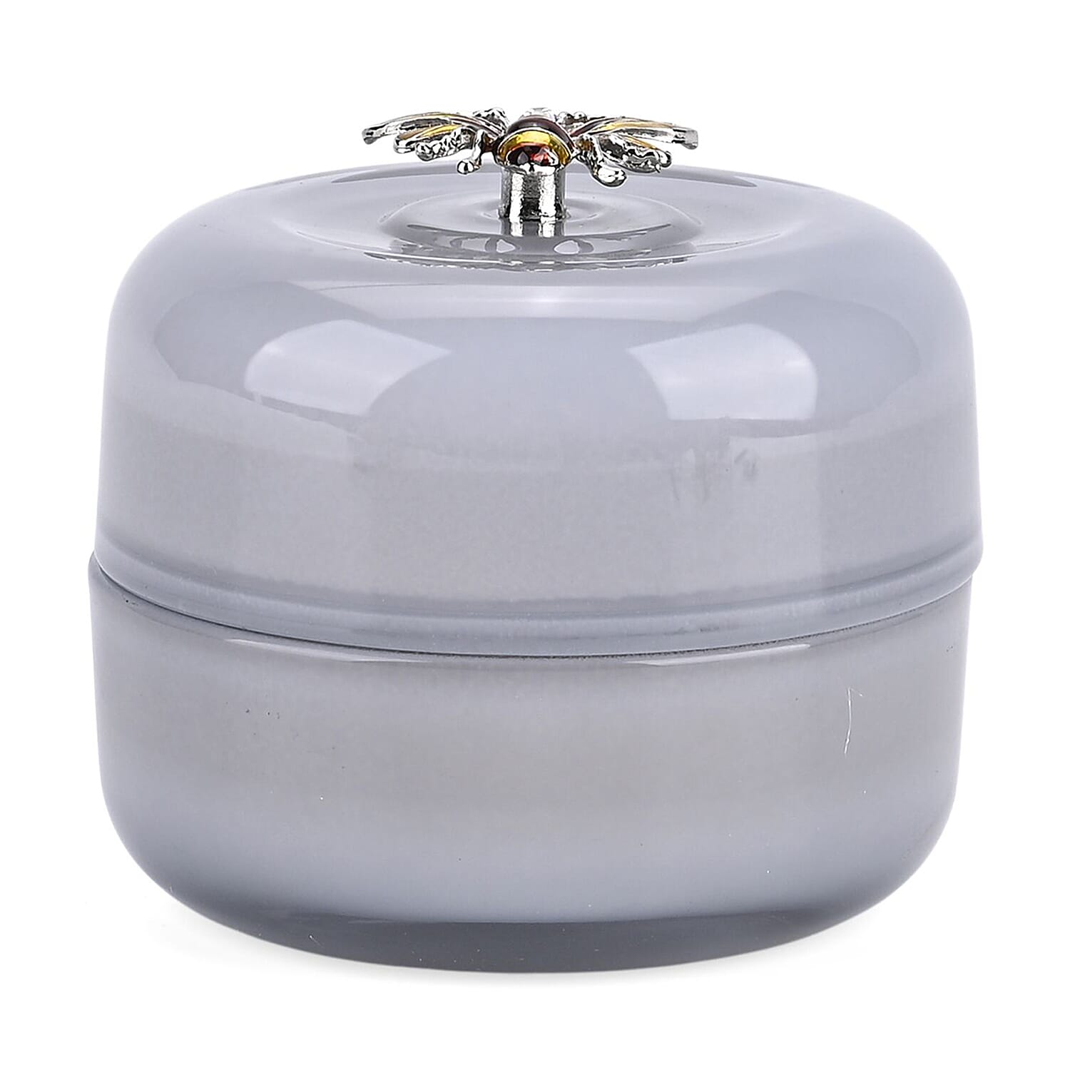 Glass Jar Candle with Bee 120g and 24hr Burn Time (Jasmine and Neroli) - Grey