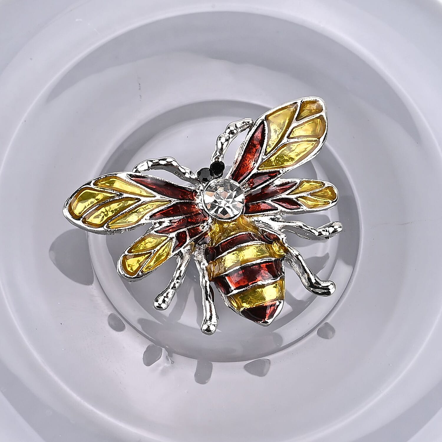 Glass Jar Candle with Bee 120g and 24hr Burn Time (Jasmine and Neroli) - Grey