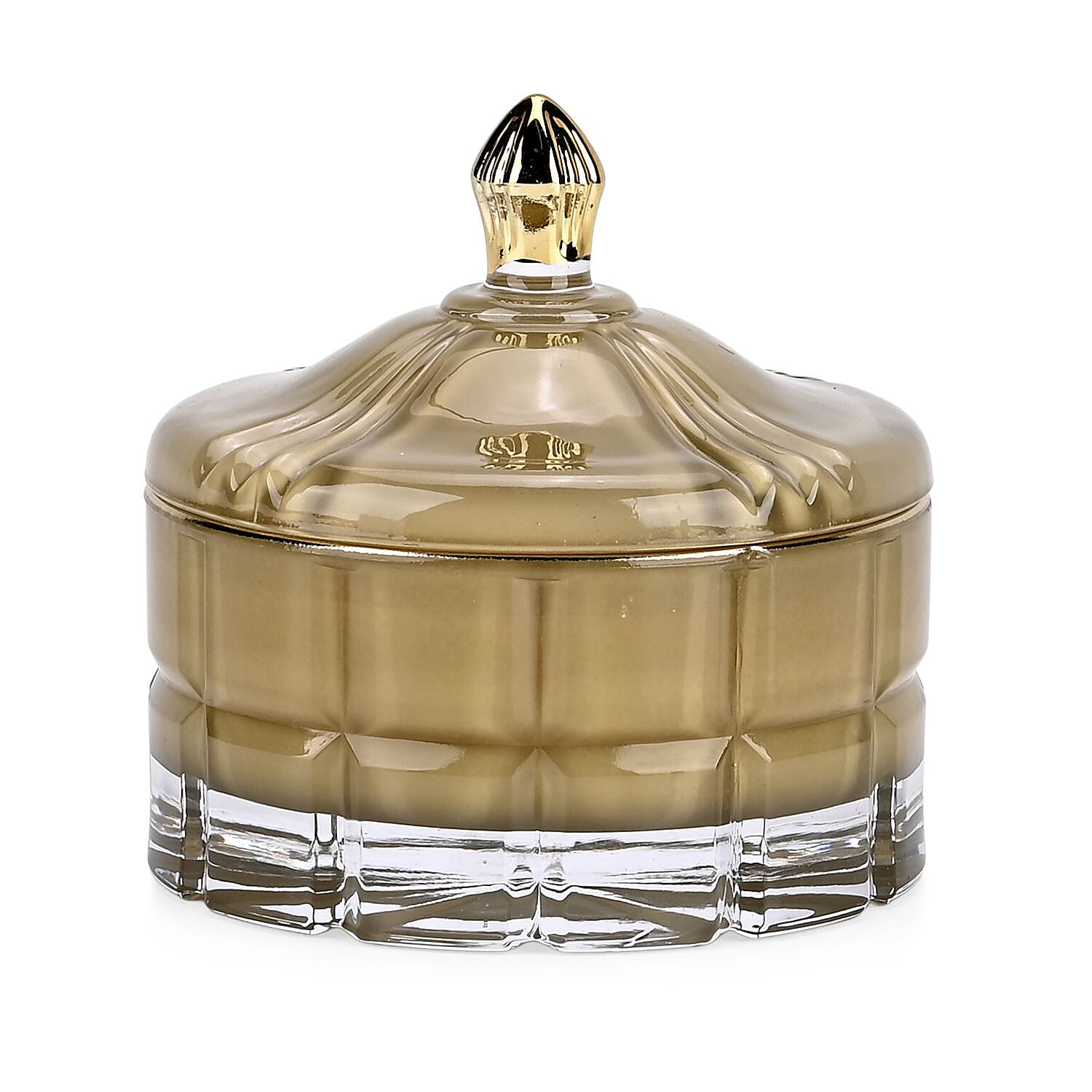 Aroma Glow Glass Jar Candles Oud Wood Scent (150g) (28hr Burn Time) - Green