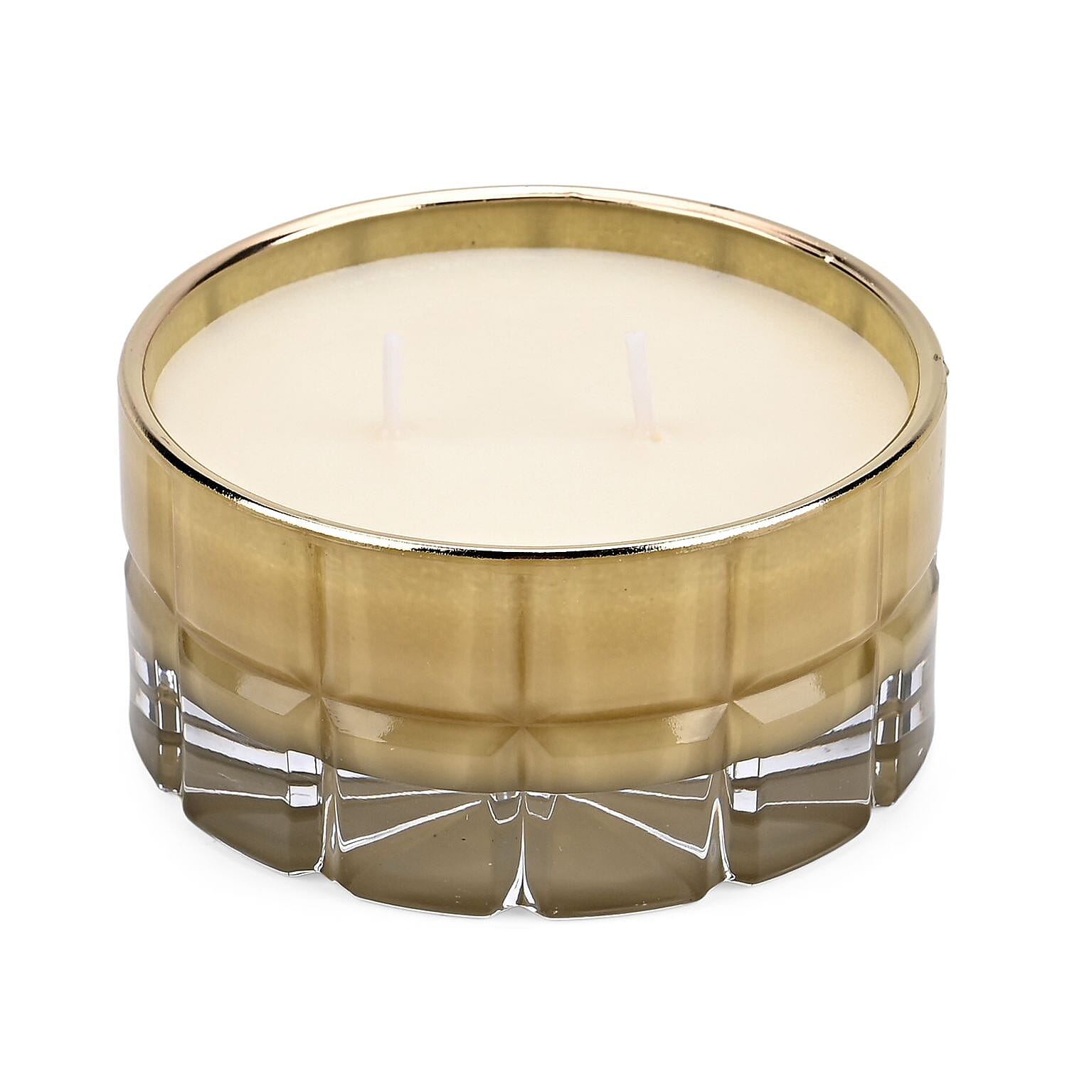 Aroma Glow Glass Jar Candles Oud Wood Scent (150g) (28hr Burn Time) - Green