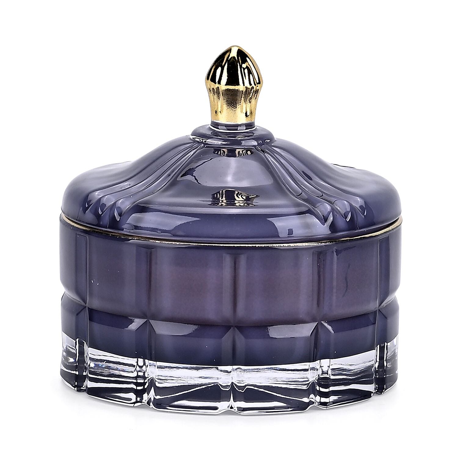 Aroma Glow Glass Jar Candles Lavender and Jasmine Scent (150g) (28hr Burn Time) - Purple