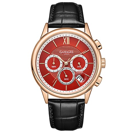 GAMAGES OF LONDON Limited Edition Hand Assembled Gawain Albion Mechanical Quartz Mens Watch with Leather Strap