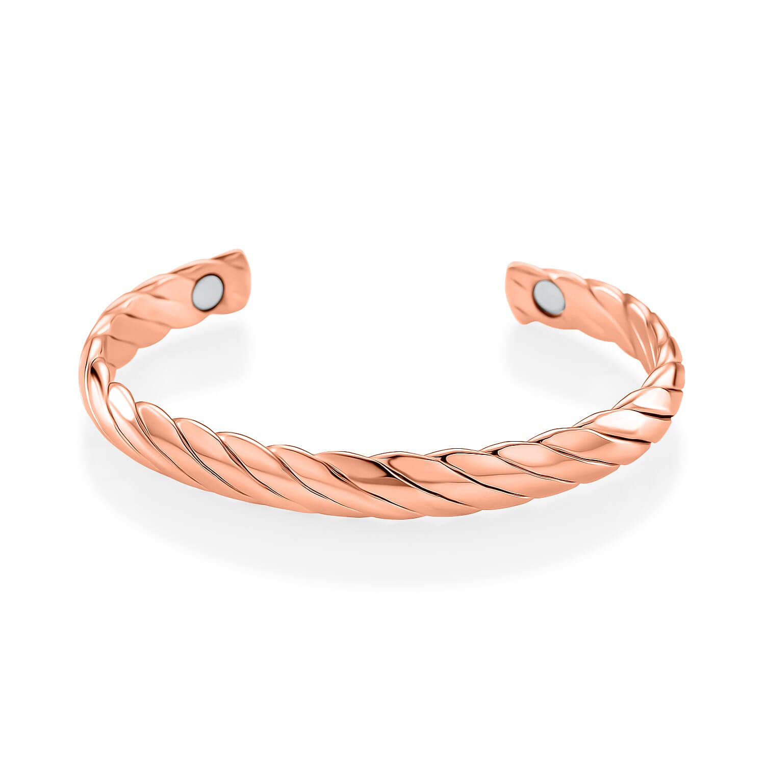 Magnetic Rose Gold Cuff Bangle (Size 7.5)