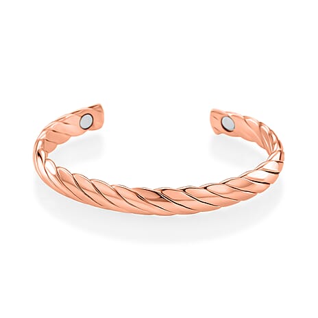 Magnetic Rose Gold Cuff Bangle (Size 7.5)