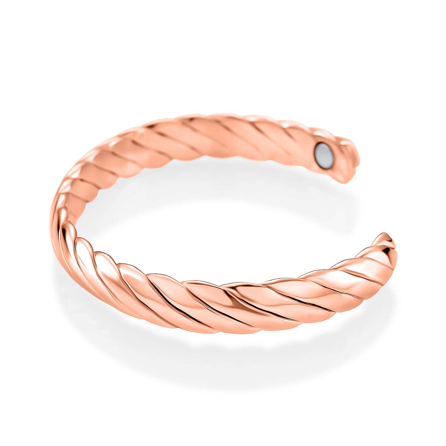 Magnetic Rose Gold Cuff Bangle (Size 7.5)