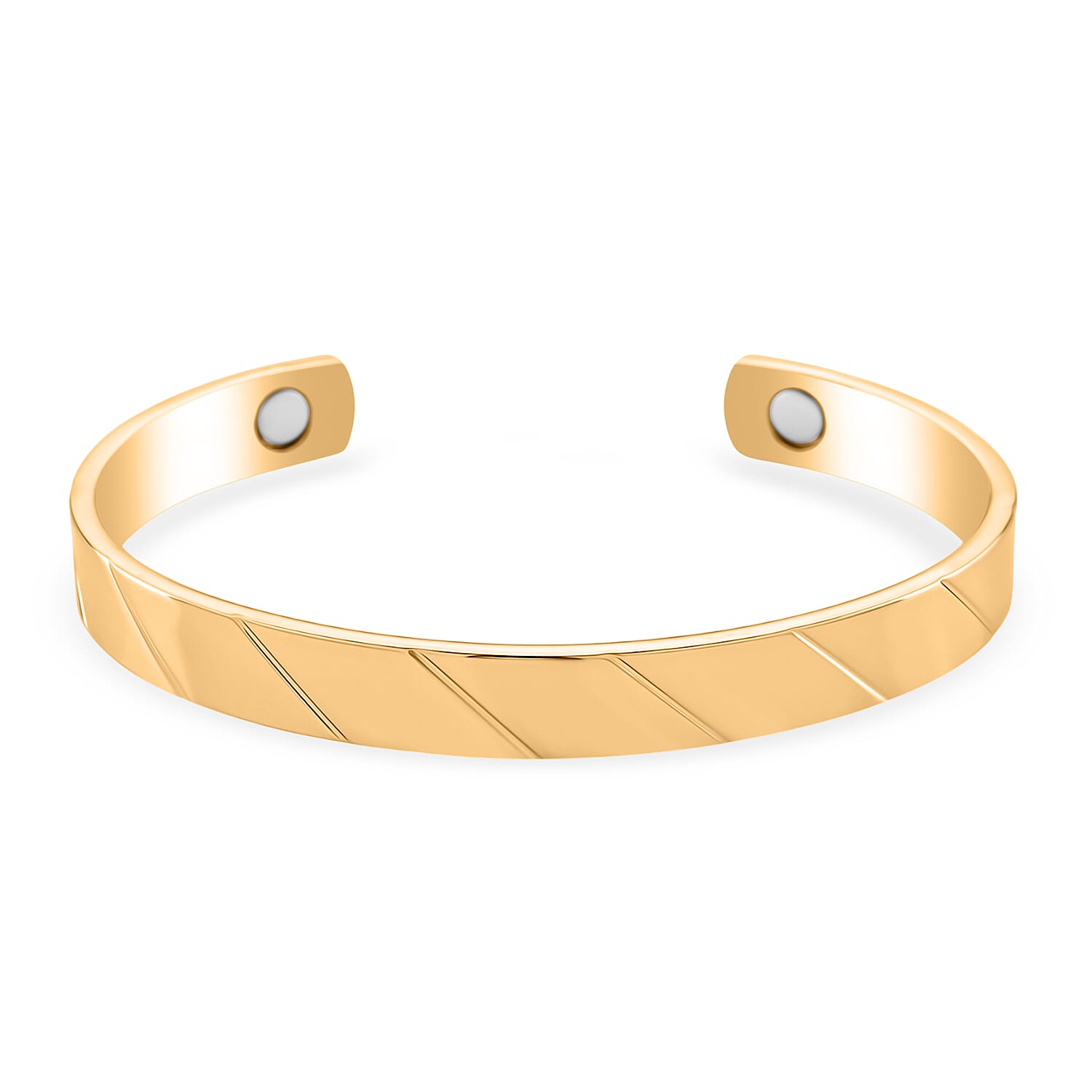 Magnetic Therapy Collection - Adjustable Magnetic Bangle in Gold Plated