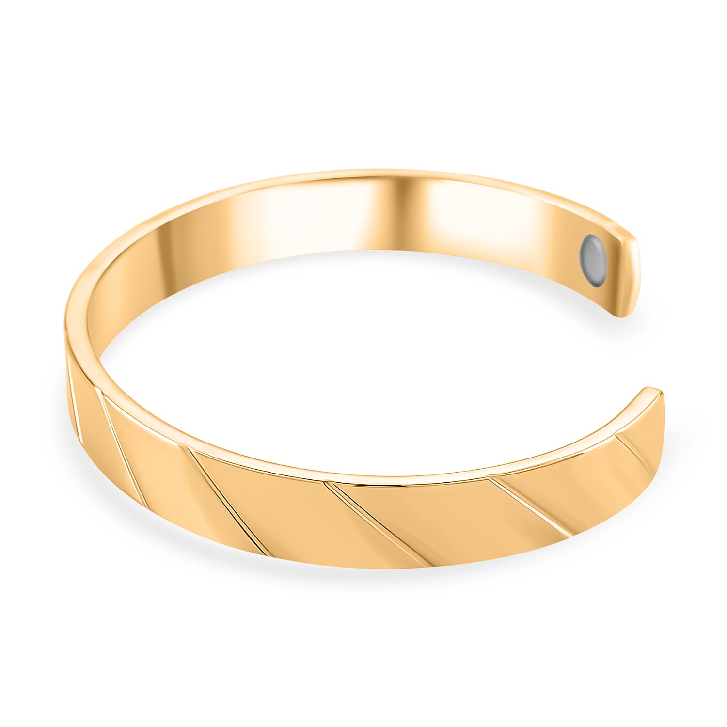 Magnetic Therapy Collection - Adjustable Magnetic Bangle in Gold Plated
