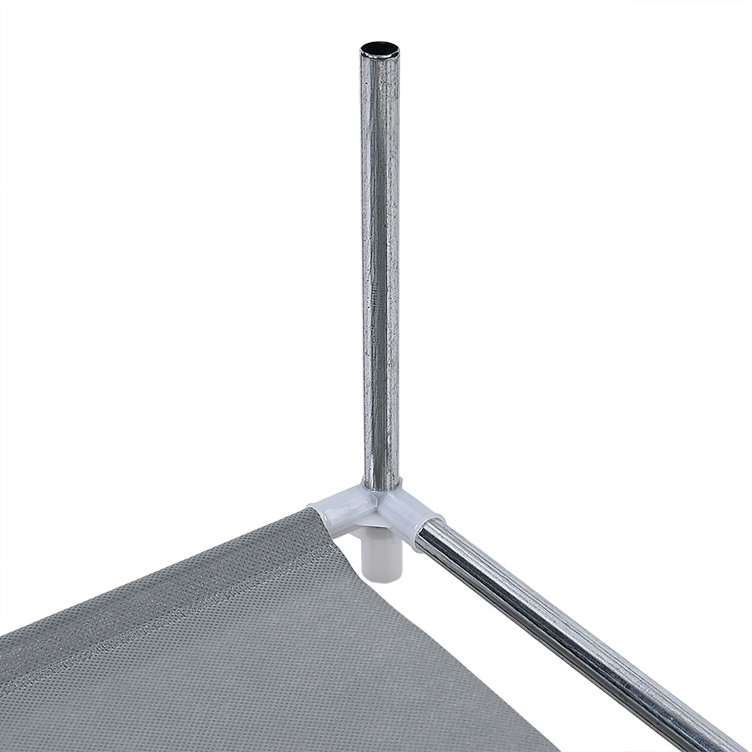 6-Tier Metal & Fabric Multi-Purpose Storage Shelf Rack (60x28x120cm) - Grey & White