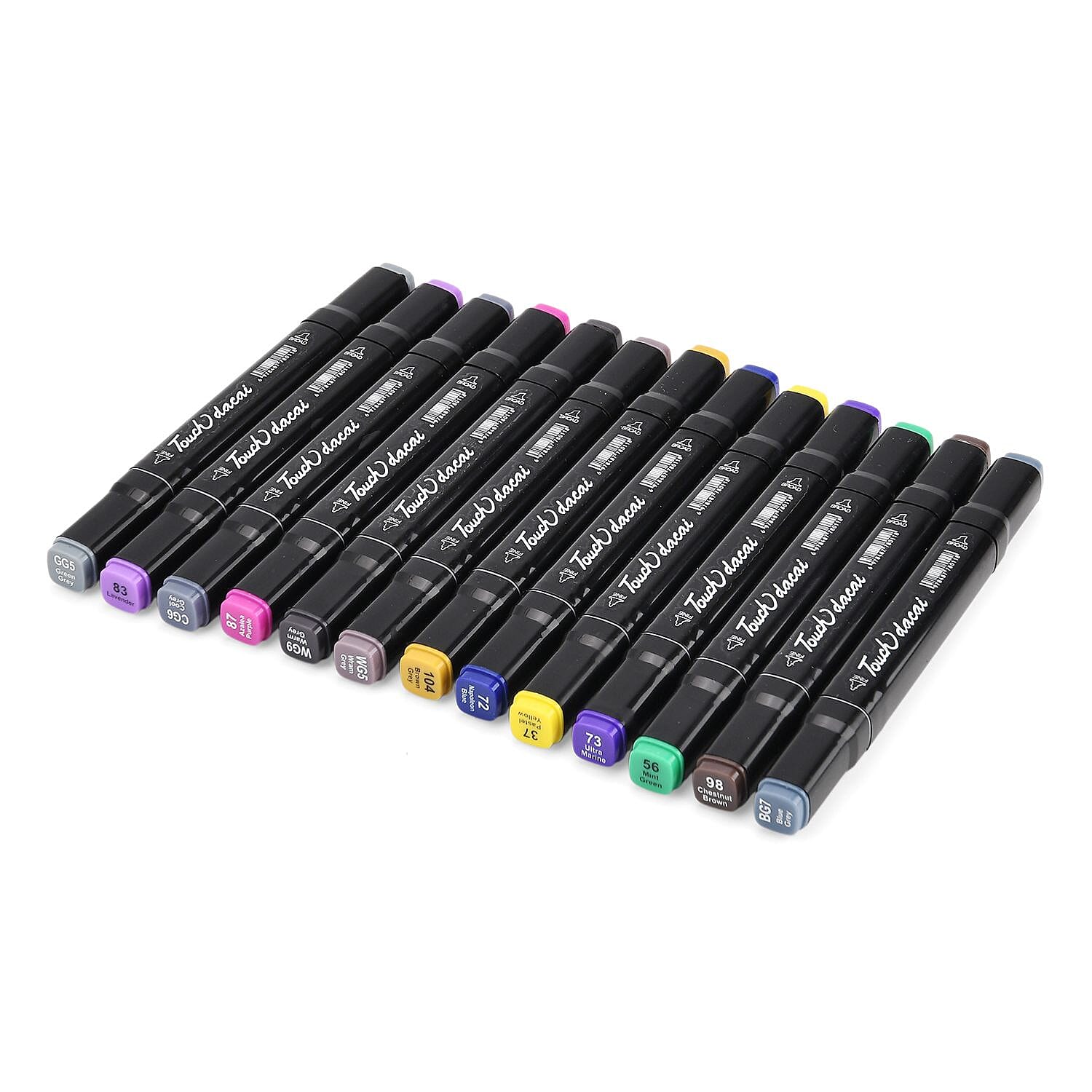 Set of 48 Dual Tip Marker Pens with Portable Storage Bag