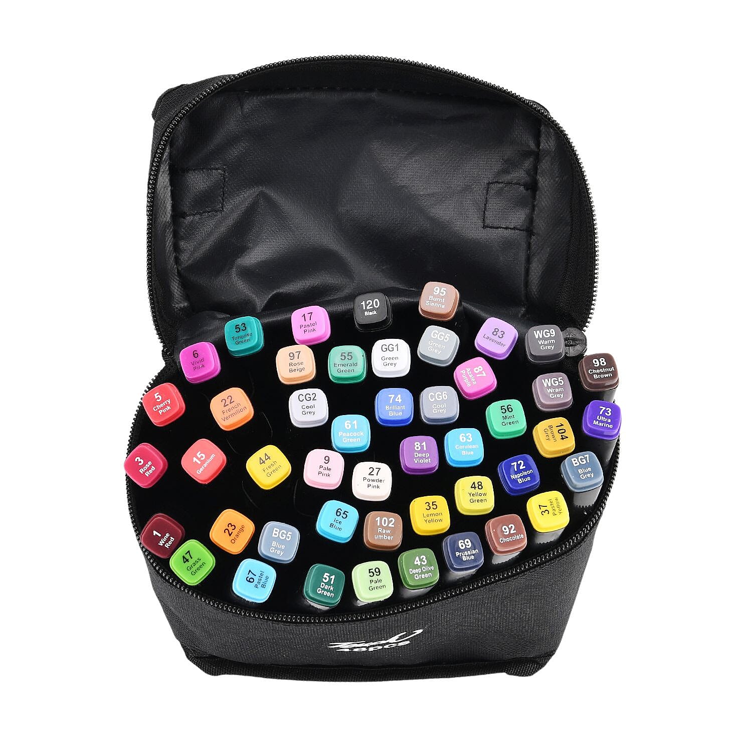 Set of 48 Dual Tip Marker Pens with Portable Storage Bag