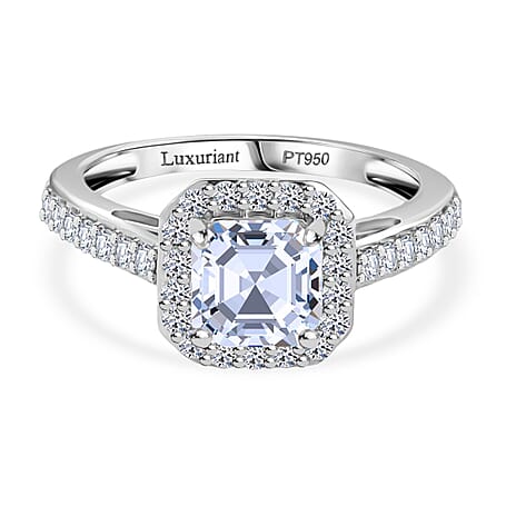 Luxuriant 950 Platinum IGI Certified Lab Grown Diamond (VS-EF) Ring 2.00 Ct, Platinum Wt. 4.21 Gms.
