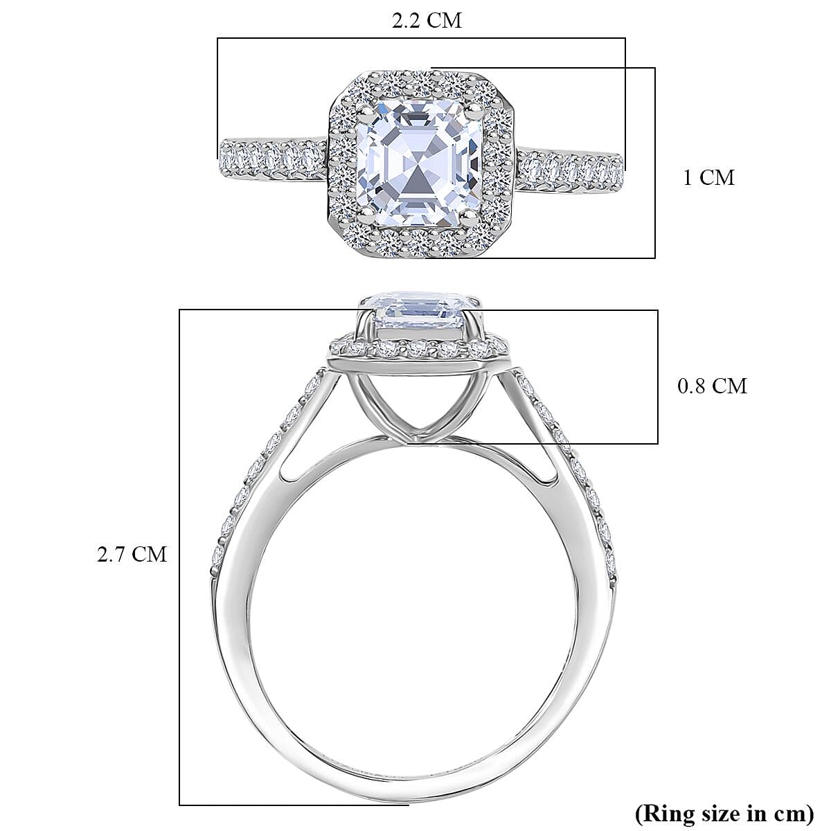 Luxuriant 950 Platinum IGI Certified Lab Grown Diamond (VS-EF) Ring 2.00 Ct, Platinum Wt. 4.21 Gms. Luxuriant 950 Platinum IGI Certified Lab Grown Diamond (VS-EF) Ring 2.00 Ct, Platinum Wt. 4.21 Gms.